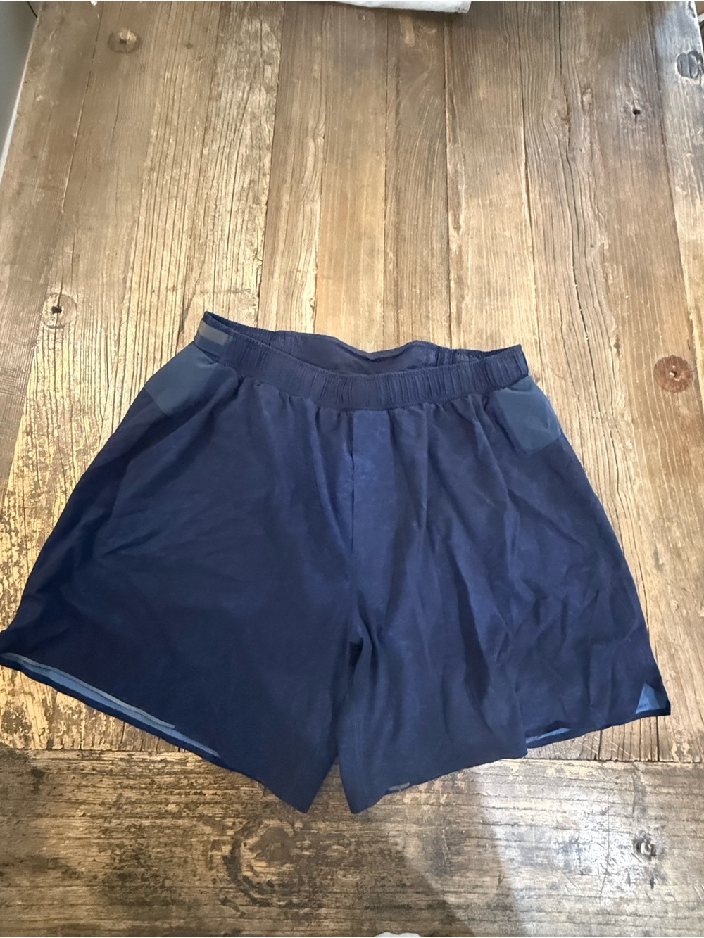 lululemon athletica Navy Blue Athletic Shorts 7” lined